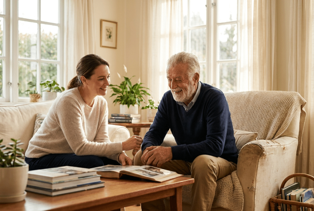 Respite care in Maryland — caregiver with a senior at home